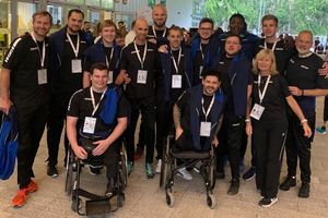 Das Herren-Team bei der Eröffnungsfeier
