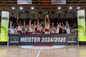 Die BAYER GIANTS Leverkusen sind Meister der BARMER 2. Basketball Bundesliga ProB. Foto: Heuser