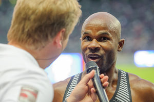 Kim Collins startet über 100 Meter bei den Bayer Classics. Foto: Kohring/Beautiful Sports