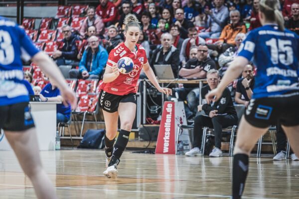 Mia Zschocke und die Elfen teilten sich am Sonntag die Punkte mit Bietigheim. Foto: Dembinski